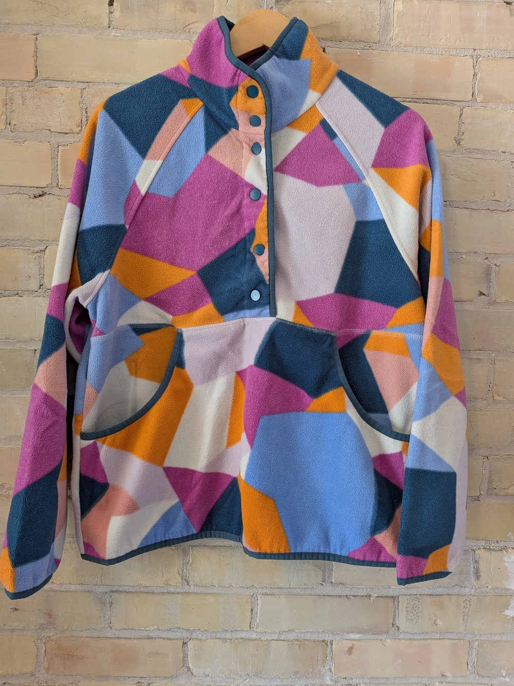 2 for $40 Hyba Geometric Fleece Pullover Sweater - Multicolor
